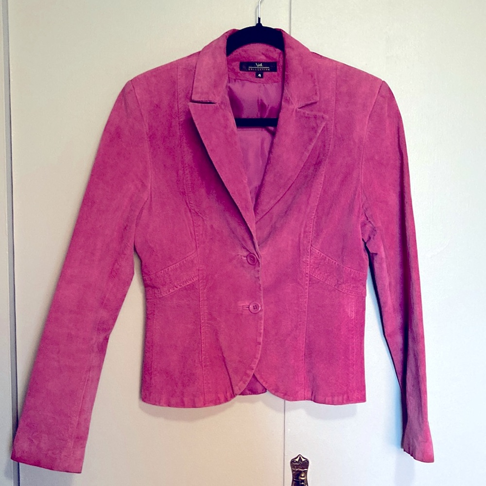 Vintage ID Collection Fuchsia Pink Suede Blazer